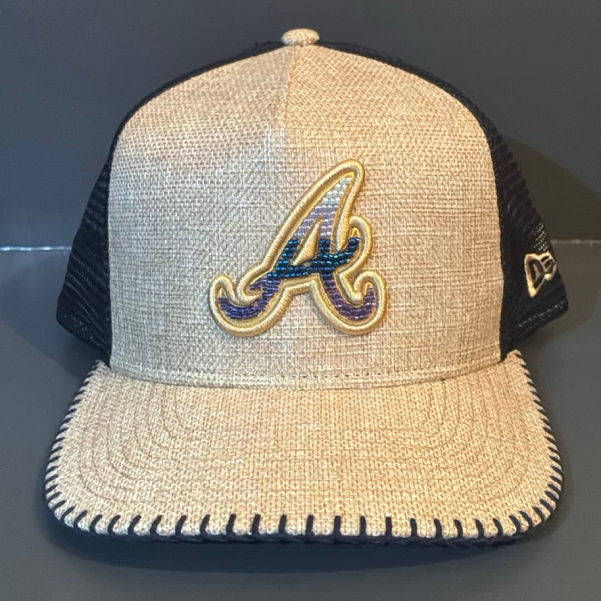 Cap Atlanta Braves Beaded SnapBack Trucker a-frame